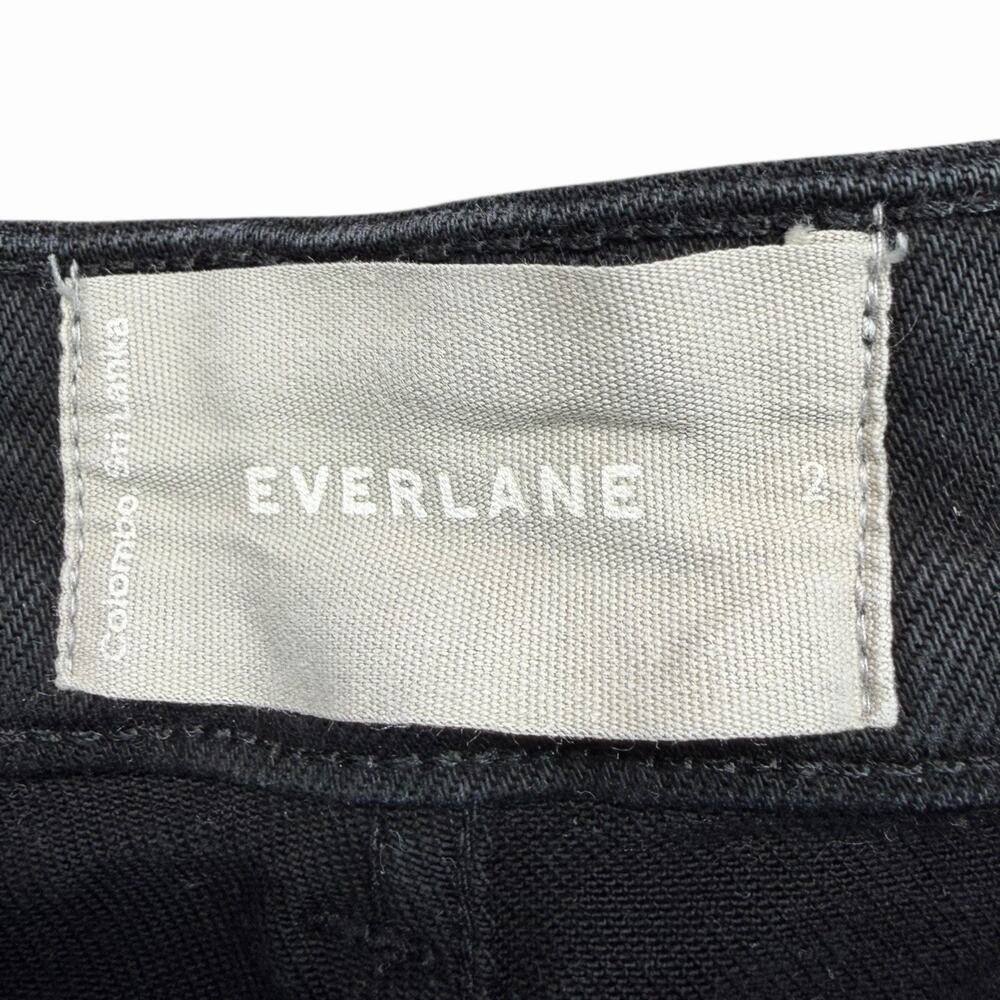 Everlane Women’s Black Chino Shorts High Rise Cotton Twill Sz 2 - Picture 2 of 7
